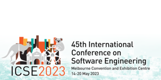 Logo for the 43th International Conference on Software Engineering including Melbourne Cityscape, a kangaroo, and a koala